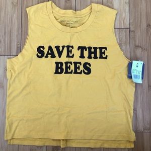 Save the Bees Crop Tank Top